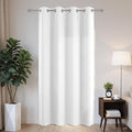 Joydeco Blackout Patio Sliding Door Curtains 72 Inches Long, Grommet Privacy Room Divider Curtains, Extra Wide Thermal Blackout Drapes for Bedroom Living Room (Pure White, 60Wx72L, 1 Panel)