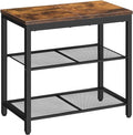 HOOBRO Shoe Bench, 3-Tier Shoe Rack, Industrial Shoe Organizer Storage Bench, 19.7 inches Entry Bench with Mesh Shelves, for Entryway, Living Room, Hallway, Easy Assembly, Rustic Brown BF50HX01