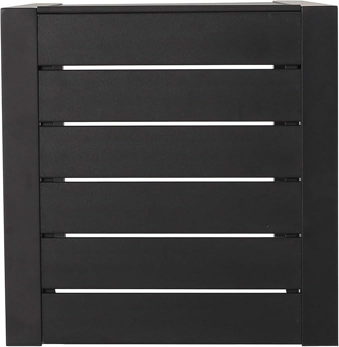 Christopher Knight Home Jesse Coral Outdoor Modern Aluminum C-Shaped End Table, Matte Black