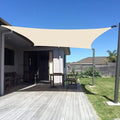 SUNNY GUARD Custom Size 18'x20' Rectangle Butter Cream UV Block Sunshade for Backyard Yard Deck Patio Garden Outdoor Activities and Facility(Customized)