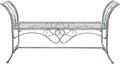 SAFAVIEH Outdoor Collection Adina Victorian Antique Dark Green Wrought Iron 51-inch Wide Garden Bench