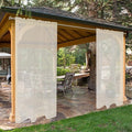 SpaceDresser Waterproof Outdoor Sheer Curtains for Patio - 2 Panels Rod Pocket Indoor Voile Sheer Curtain for Living Room,52W x 84L inch, Ivory