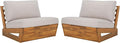 SAFAVIEH Outdoor Patio Furniture Collection – Dune Lounge Chair Set of 2, Solid Wood Outdoor Seating with Light Grey Cushions, Modern Relaxed Design (PAT7328B-SET2)