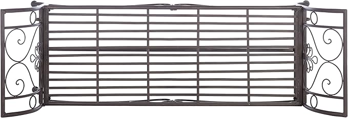 Safavieh PAT5016B Outdoor Collection Adina Rustic Brown Wrought Iron 51-inch Garden Bench