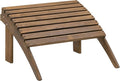 Linon Home Dcor Linon Adirondack Woodstock Ottoman, Teak Stain, Acorn, 21.6"W x 21.06"D x 13.7"H