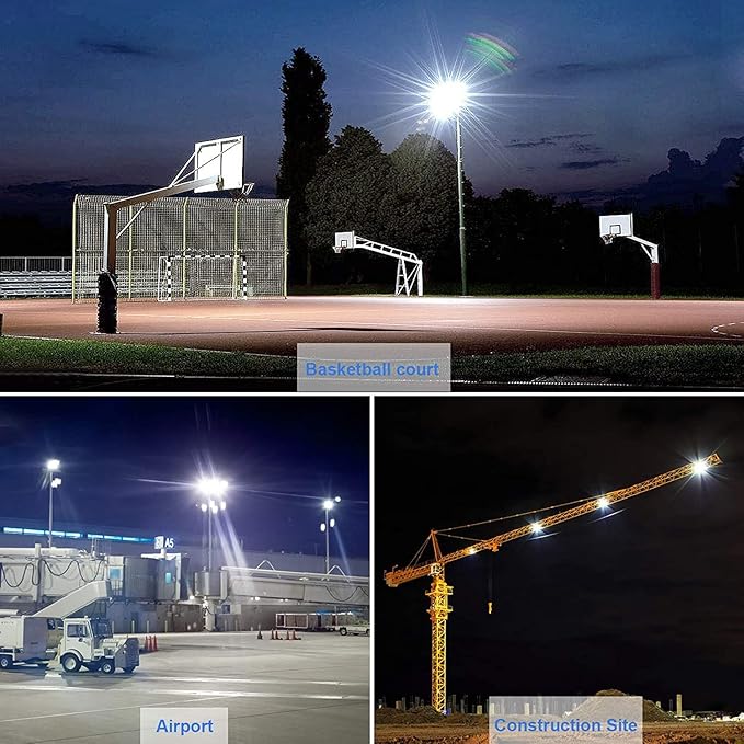 800W 2pack LED Flood Lights,3700 watt Equivalent 89500LM Super Bright Outdoor LED Arena Lights 100-277V IP65 Waterproof 5000K Daylight Commercial Lighting for Stadium,Backyard, Parking lot etc