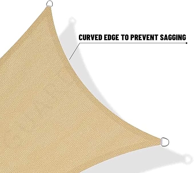 SUNNY GUARD Custom Size 8'x10'x12.8'Sand Sun Shade Sail Right Triangle UV Block Shade for Backyard Yard Patio Deck Garden(Customized)