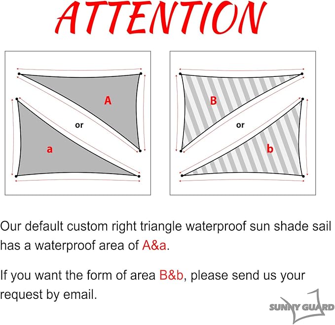 SUNNY GUARD Waterproof Sun Shade Sail 6'x10'x11.7' Cream Right Triangle UV Block Sunshade for Backyard Yard Deck Patio Garden Outdoor Activities and Facility(Customized)