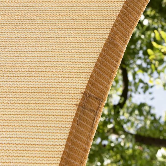 Amgo Custom Size 10' x 20' x 22.4' Beige Right Triangle Sun Shade Sail Order to Make Canopy Awning UPF50+ AGSLT, 95% UV Blockage, Water & Air Permeable, 200GSM Commercial Standard (We Customize)