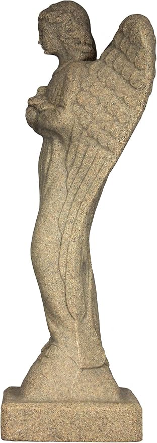 Emsco Group 2260-1AZ Morning Angel Statue – Natural Sandstone Appearance – Made of Resin – Lightweight – 29” Height