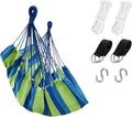 KPX Ourdoor Hanging Hammock Chair – Comfortable Tree Swing Chair Large Size 110X130cm（Without Pillows） - 330 Lbs Weight Capacity (Blue/Green)