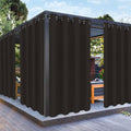 PureFit Outdoor Curtains for Patio Waterproof Weatherproof, UV and Fade Resistant Outside Curtains for Gazebo, Front Porch, Pergola, Sun Blocking Privacy Curtain, 52W x 108L inch, 1 Panel, Chocolate