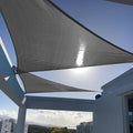 SUNNY GUARD Custom Size 11'x22'x22' Triangle Dark Grey UV Block Sunshade for Backyard Yard Deck Patio Garden Outdoor Activities and Facility(Customized)