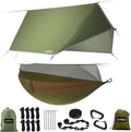 Sunyear Camping Hammock, Portable Single & Double Hammock with Net, 2 Person Hammock Tent with 2 * 10ft Straps, Best for Outdoor Hiking Survival Travel