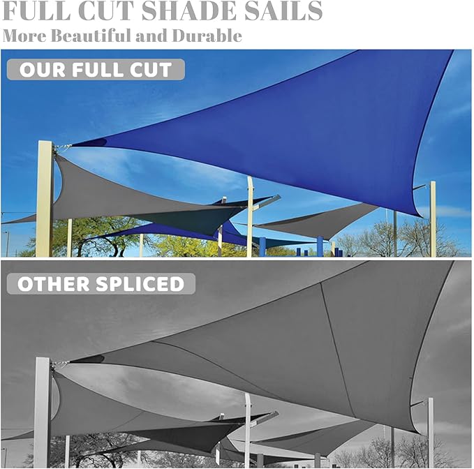 SUNLAX Custom Size 8' x 19' Beige Sun Shade Sail Canopy Commercial Rectangle Sail Shade Fabric for Patio Garden Backyard Pool (Customized)