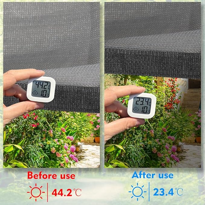 90% Shade Cloth Sun Shade Fabric Privacy Screen Shade Cover for Patio Garden Pergola Shade Cover Canopy with Gromments