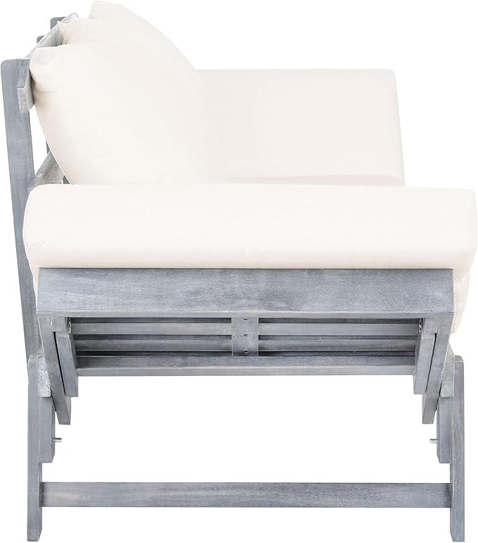 Safavieh PAT6745A Outdoor Collection Tandra Grey Modern Contemporary Daybed Day Bed