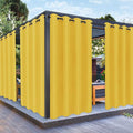 PureFit Outdoor Curtains for Patio Waterproof Weatherproof, UV Resistant Outside Curtains for Gazebo, Front Porch, Pergola, Sun Blocking Privacy Curtain, 52W x 95L inch, 1 Panel, Yellow