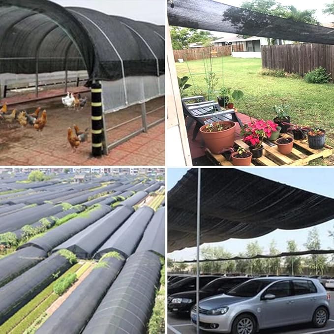 QLOFEI 18x20 FT Shade Cloth for Garden, 80% Sunblock Shade Neting Cover with Grommets, UV Protection Screens for Patio Plants Greenhouse, Mesh Tarp for Kennel Chicken Coop Pergola Outdoor