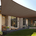 LOVE STORY Custom Size 8'x9' Brown Sun Shade Sail Rectangle UV Block Canopy Patio Sail Sunshades Fabric for Outdoor Garden Carport (We Make Custom Size)