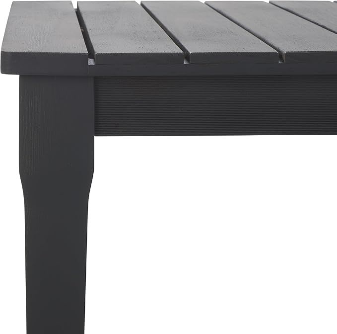 SAFAVIEH Couture Outdoor Collection Martinique Black Solid Wood Patio Coffee Table