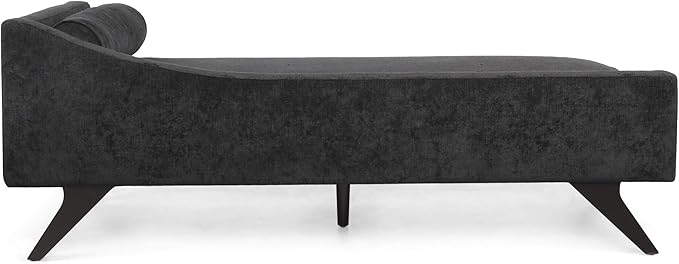 Christopher Knight Home Cagle Chaise Lounge,Wood, Black + Dark Brown