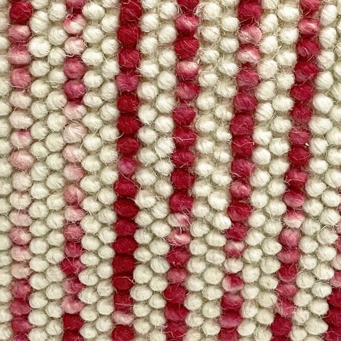 SIMPLIHOME Zoey Boho Cube Woven Pouf in Maroon Cotton and Wool for the Living Room, Bedroom and Kids Room