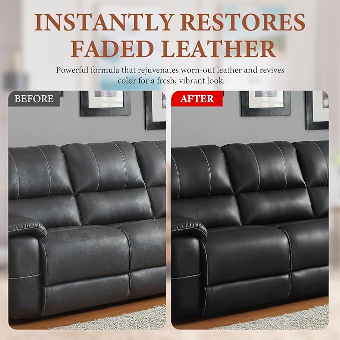 Leather Recoloring Balm Leather Color Restorer Scratch Repair Leather Paint for Furniture Couches Car Seats Shoes Bags Leather Dye and Restorer Restores Faded and Scratched Leather-White