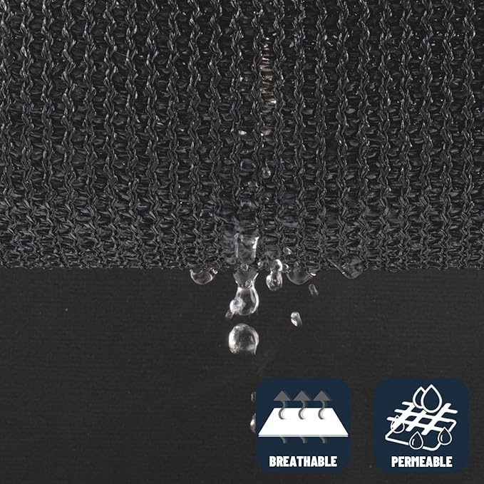 SUNNY GUARD Custom Size 6'x15' Graphite Grey Sun Shade Sail Rectangle UV Block Shade for Backyard Yard Patio Deck Garden(Customized)