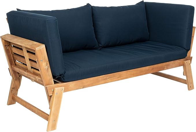 Safavieh PAT6745A Outdoor Collection Tandra Grey Modern Contemporary Daybed Day Bed