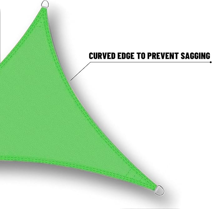 SUNNY GUARD Waterproof Sun Shade Sail 12'x14'x18.4' Lemon Green Right Triangle UV Block Sunshade for Backyard Yard Deck Patio Garden Outdoor Activities and Facility(Customized)