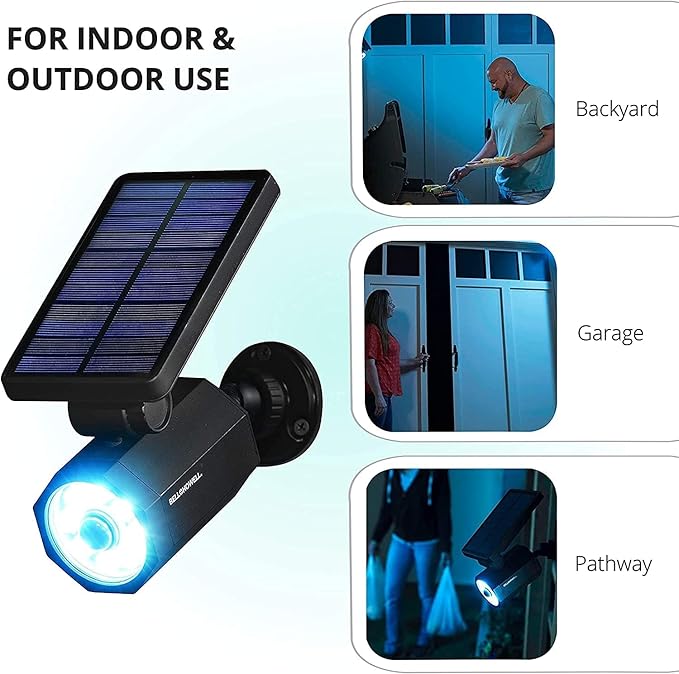 Bell+Howell Bionic Spotlight Motion Solar Spot Lights Outdoor Waterproof, Landscape Lights, Outdoor Solar Yard Lights Weather Resistant, Super Bright LED Lights, for Garden, Lawn As Seen On TV