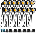 ZUCKEO 10W Low Voltage Landscape Lights LED Landscape Lighting with Connectors, 12V Outdoor Spotlights Yard Garden Pathway Lights, 1000LM Waterproof Warm White Light (14 Pack)