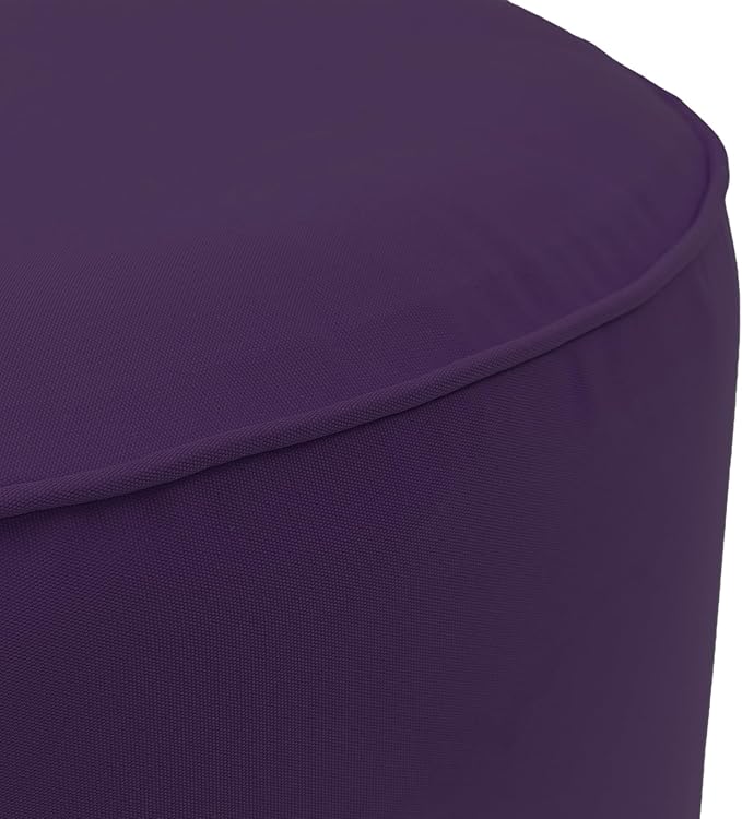 QILLOWAY Indoor/Outdoor Inflatable Stool,Round Ottoman,All Weather Foot Rest for Camping or Home,Purple