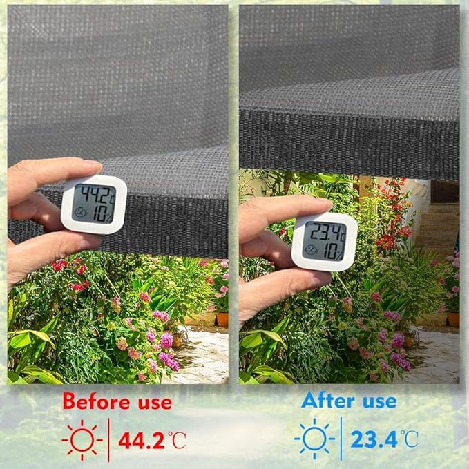 EMERIT 90% Shade Cloth Sun Shade Fabric Privacy Screen Shade Cover for Patio Garden Pergola Shade Cover Canopy with Gromments