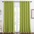 NICETOWN Patio Blackout Curtain Panels - Extra Wide Sliding Door Thermal Insulated Drape, Privacy Room Divider Curtain for Bedroom Office (Fresh Green, 66 x 118 Inch Long)