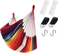 KPX Ourdoor Hanging Hammock Chair – Comfortable Tree Swing Chair Large Size 110X130cm（Without Pillows） - 330 Lbs Weight Capacity (Rainbow)