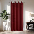 Joydeco Blackout Door Curtain for Doorway Privacy 108 Inches Long, Grommet Closet Curtain for Open Closet, Room Divider for Bedroom Living Room (Burgundy Red, 52Wx108L, 1 Panel)
