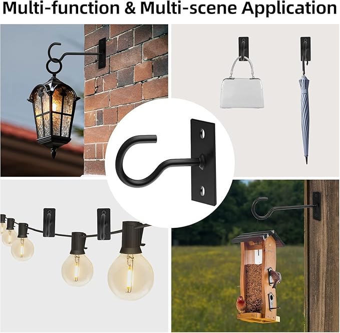 Ceiling Hooks for Hanging Plants 20Pcs Black