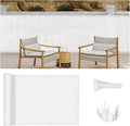 LOVE STORY Balcony Privacy Screen, 2.5'x5' Deck Shield Screen Fence Cover,UV Protection and Weather-Resistant,3 FT Height for Deck, Patio, Backyard, Outdoor Pool, Porch, Railing, White