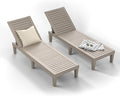 ROJIK Outdoor Chaise Lounge Chair Set of 2,with 5-Position Adjustable Backrest,Waterproof & Lightweight | Durable Indoor/Outdoor Patio Lounger Chair for Garden Pool Beach,Grey
