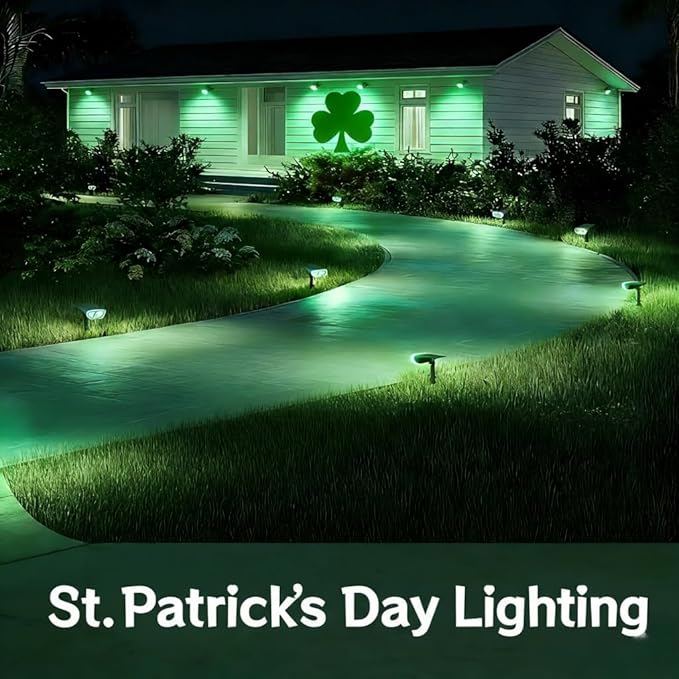 Linkind Smart Solar Lights Outdoor SL5 with Motion Sensor, APP Control Color Changing Solar Spot Lights Outdoor, St. Patrick's Day Decorations, IP65 Landscape Lighting for Yard, Garden, Path(2 Pack)