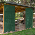 SpaceDresser Waterproof Outdoor Sheer Curtains for Patio - 2 Panels Rod Pocket Indoor Voile Sheer Curtain for Living Room,52W x 84L inch, Foliage Green