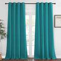 NICETOWN Peacock Teal Blackout Curtain 108 inch Length - Grommet Thermal Insulated Window Treatments Room Darkening Drape Sound Reducing for Living Room/Bedroom (W52 x L108, 1 Panel)