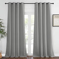 NICETOWN Blackout Bedroom Curtain 120 inches Long - Grommet Thermal Curtain Room Darkening Window Treatment Light Blocking Drape for Living Room (Silver Grey, 1 Panel, W52 x L120)