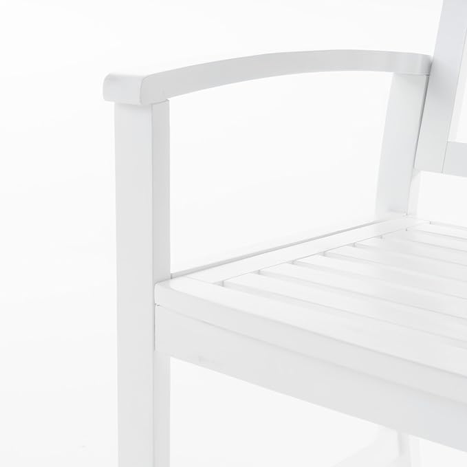 Christopher Knight Home Loja Outdoor Acacia Wood Bench, Pu White