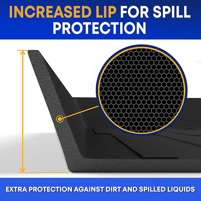Premium Cargo Liner for Audi Q7 SQ7 2018-2025 - 100% Protection - Custom Fit Car Trunk Mat - Easy-to-Wash & All-Season Black Cargo Mat - 3D Shaped Laser Measured Trunk Liners for Audi Q7 2018-2025.