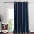 NICETOWN Bedroom Window Treatment Blackout Curtain Panel - Thermal Insulated Blackout Curtain Drape/Drapery for Sliding Glass Door/Patio (Navy, 1 Panel, 80 x 95 inch)