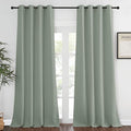 NICETOWN Sage Green Blackout Curtains for Bedroom - Grommet Thermal Insulated Family Home Window Treatments Solid Room Darkening Privacy Drape for Living Room (W52 x L108, 1 Panel)