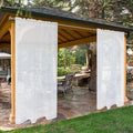 SpaceDresser Waterproof Outdoor Sheer Curtains for Patio - 4 Panels Rod Pocket Indoor Voile Sheer Curtain for Living Room,52W x 96L inch, White